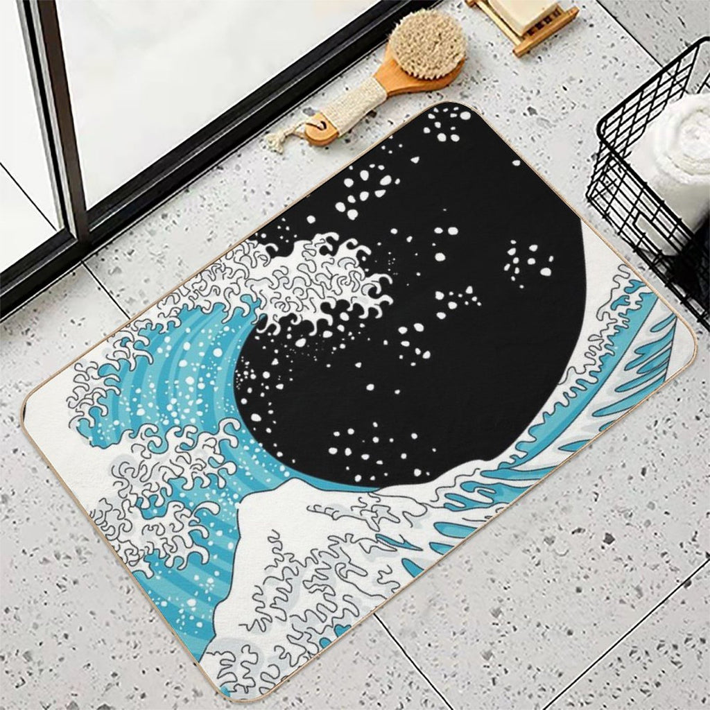 Kanagawa Wave  Repositionable Bath Mat