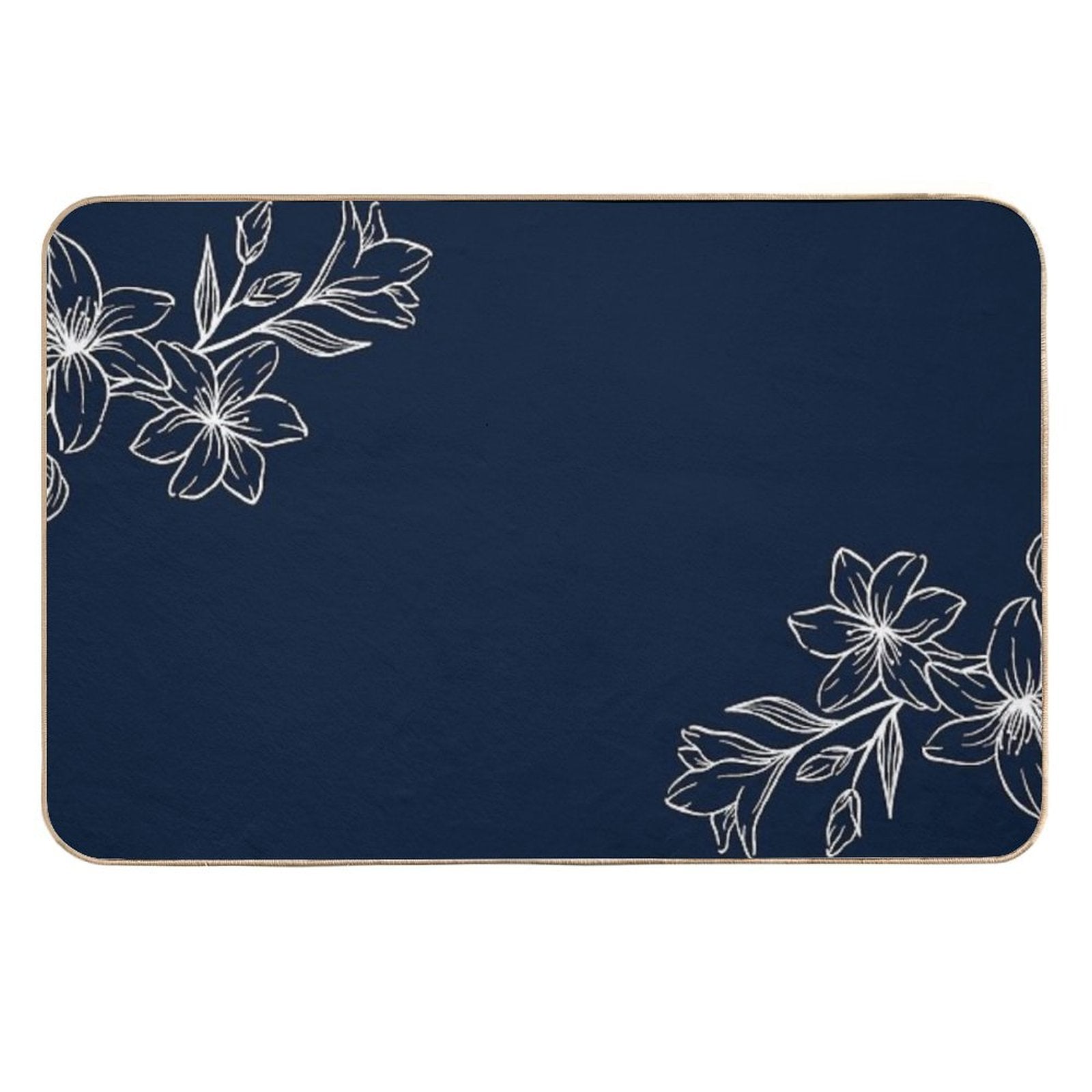 Flowers Plant Background  Dirt-Trapping Bath Mat