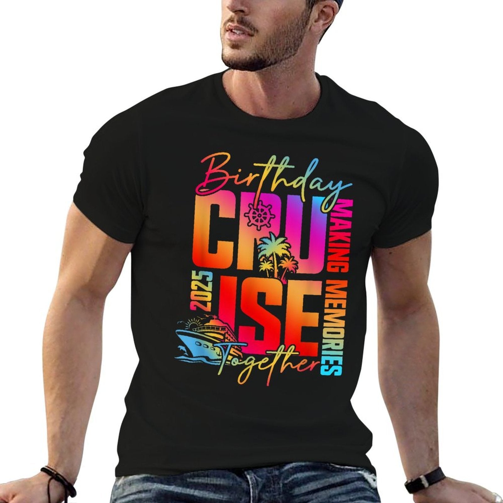 Birthday Cruise 2025 Birthday Trip Family Summer Vacation  Lightweight T-Shirt