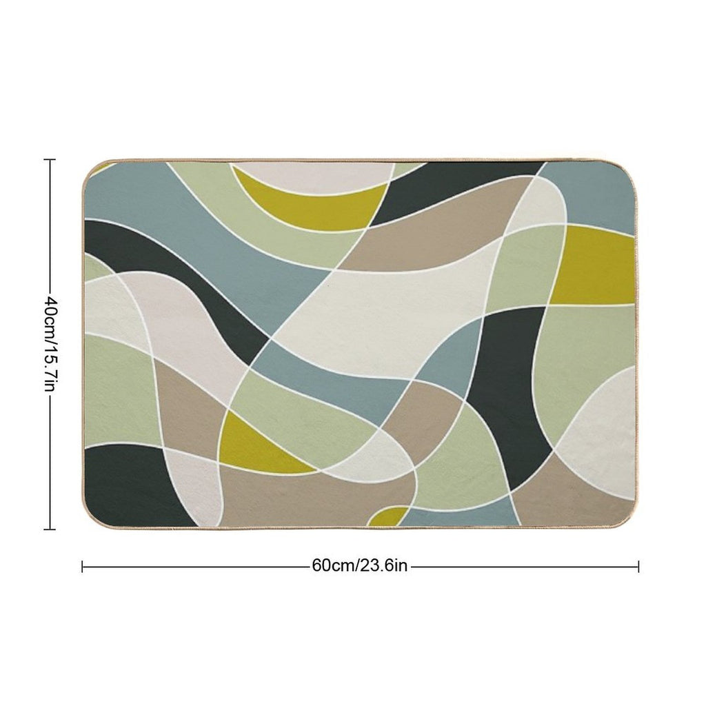 Cool Retro Abstract Design  Odorless Bath Mat