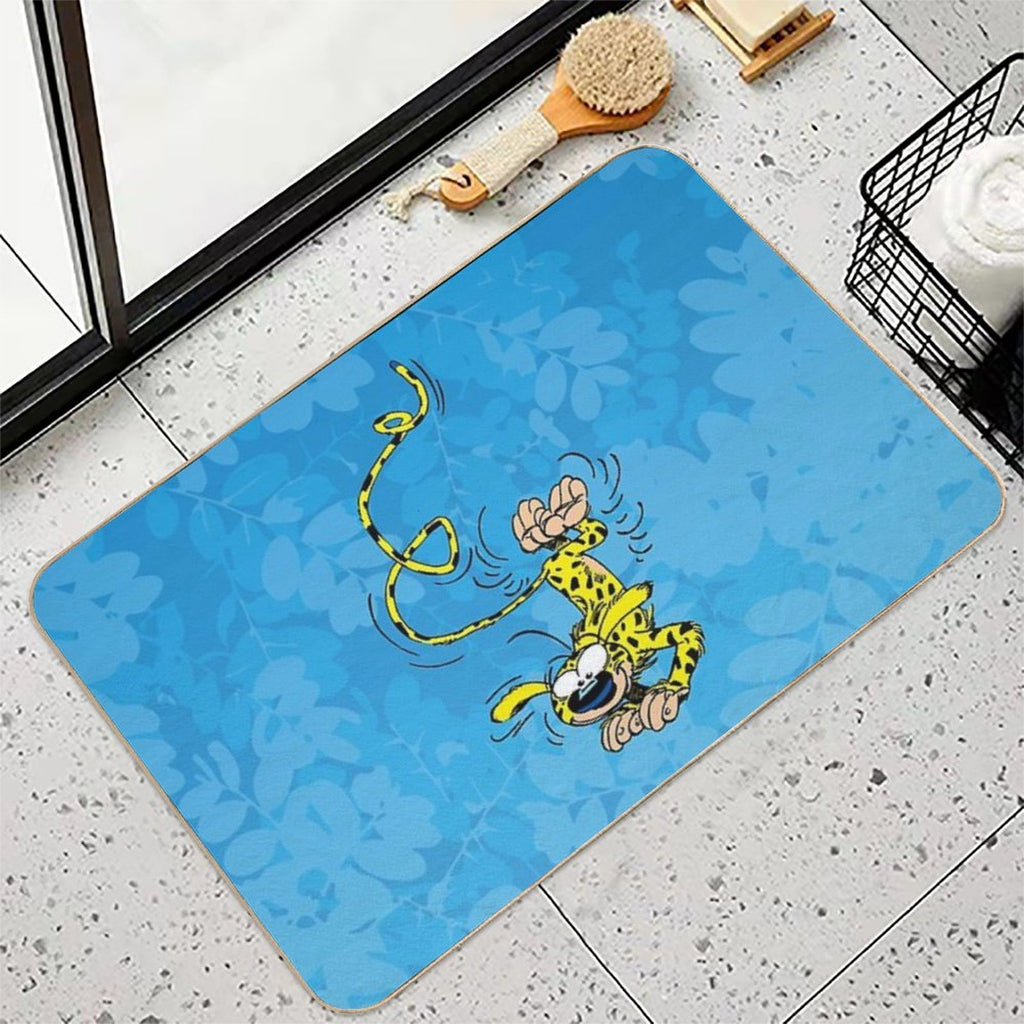 Marsupilami Handstand  Light Blue Design  Rapid-Drying Bath Mat