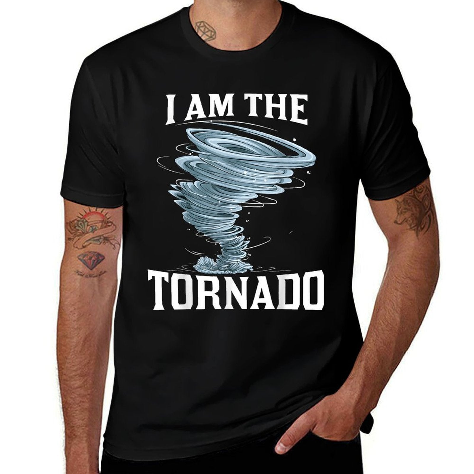 I'm The Tornado Storm Twister Meteorologist Mens Kids Funny  Ribbed Collar T-Shirt