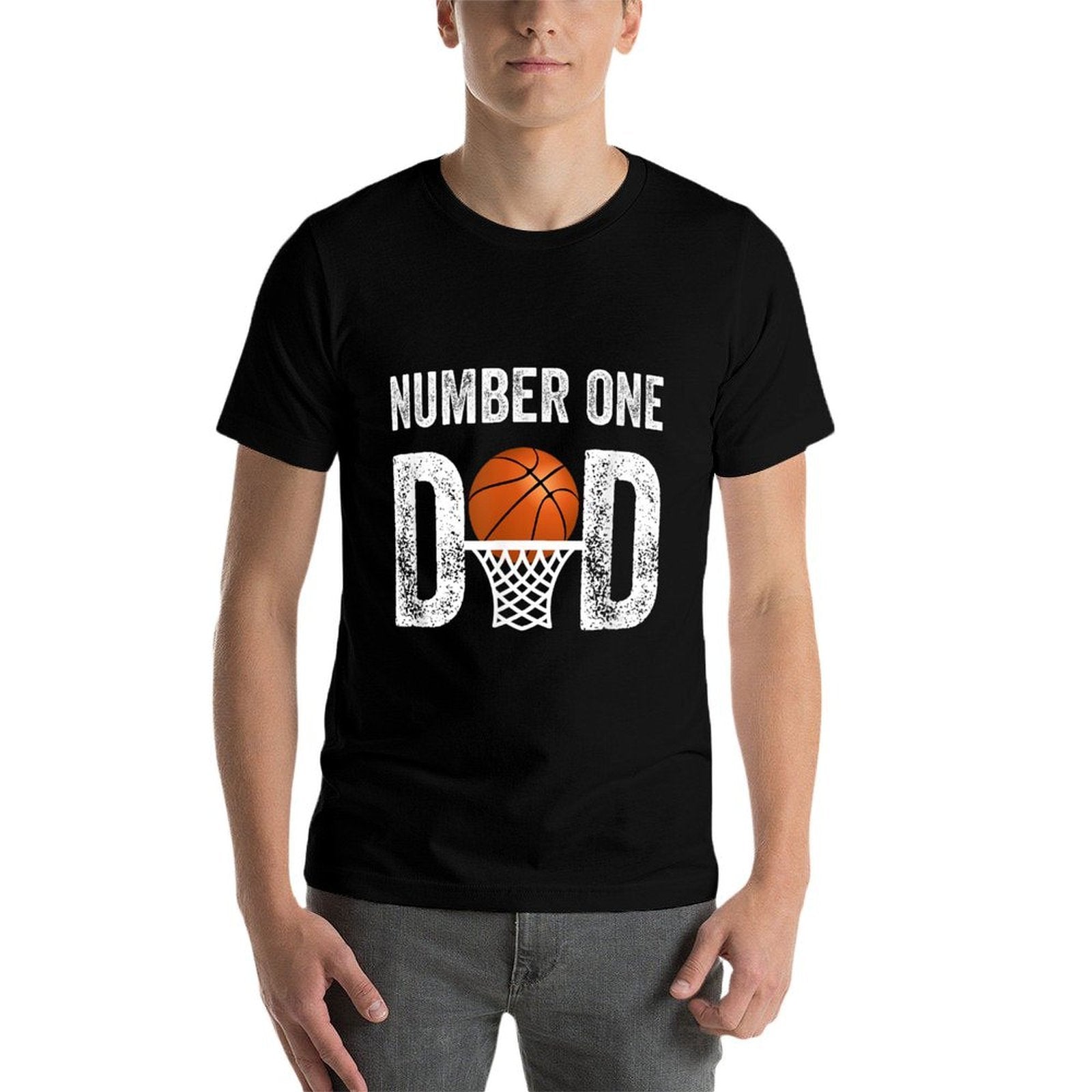 Number One Basketball Dad Fathers Day Men Best Daddy Ever  Graphic-printed T-Shirt