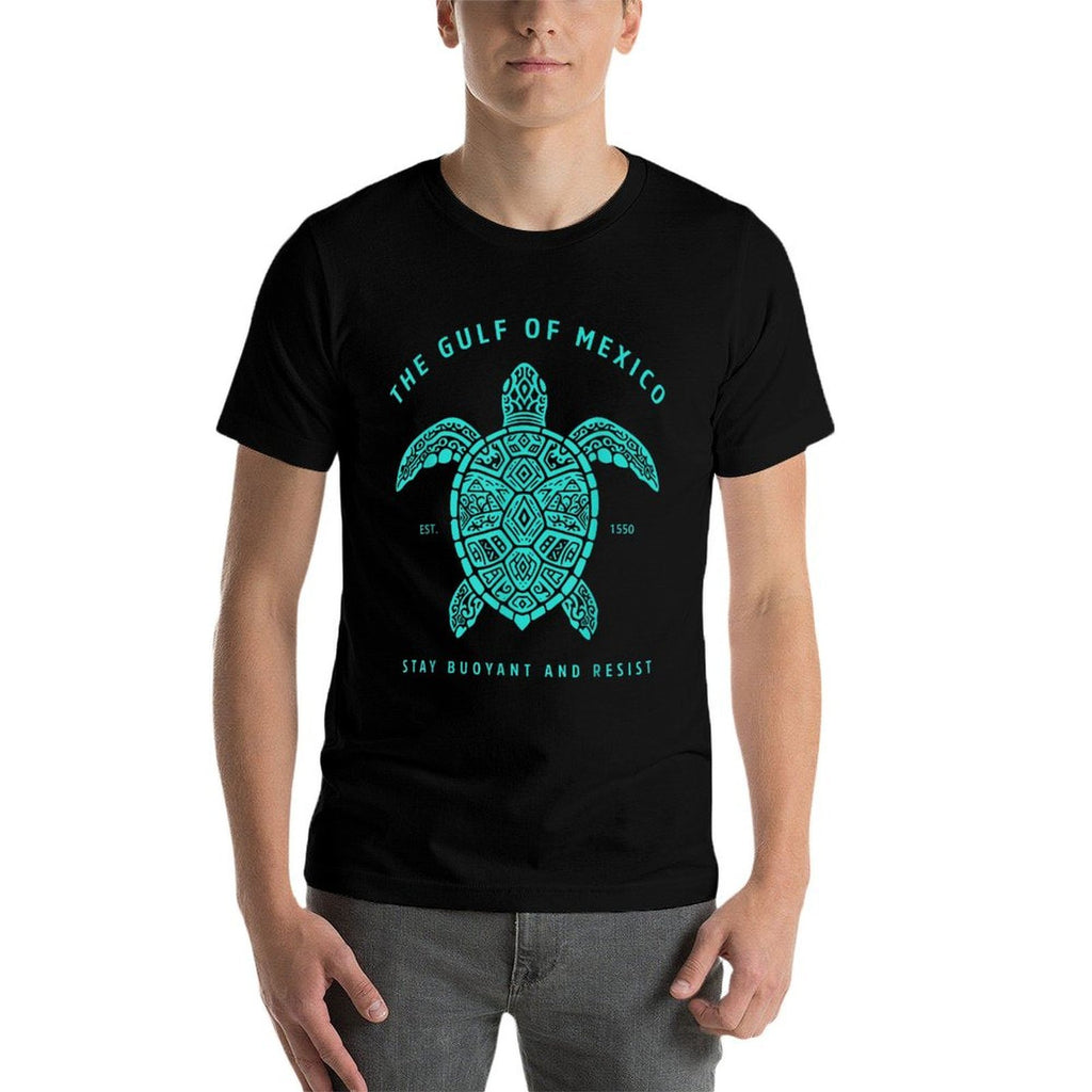 Sea Turtle Gulf Of Mexico Stay Buoyant And Resist  Fade-proof Color T-Shirt