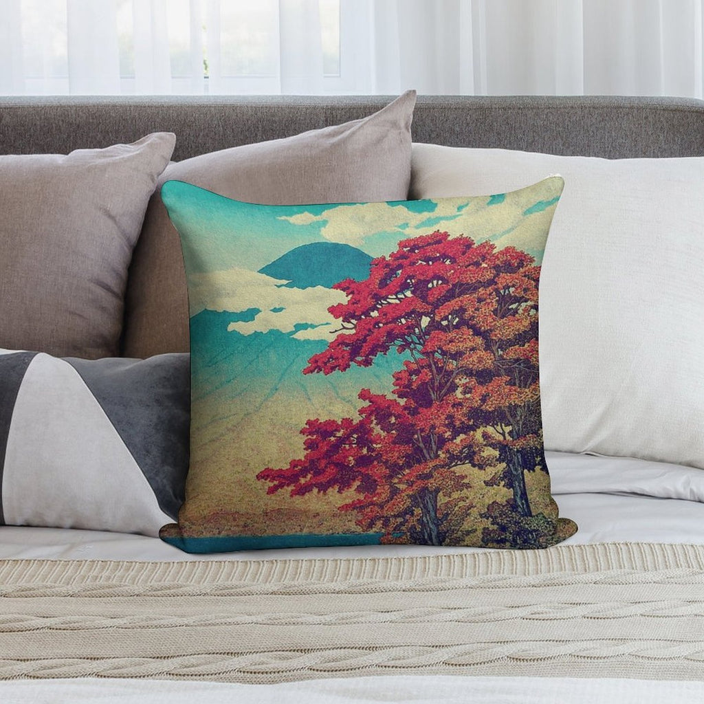 The New Year in Hisseii - Nature Landscape Soft Anti-Pilling Throw Pillow