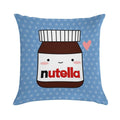 Cute Nutella Jar Soft Reinforced Edging Throw Pillow