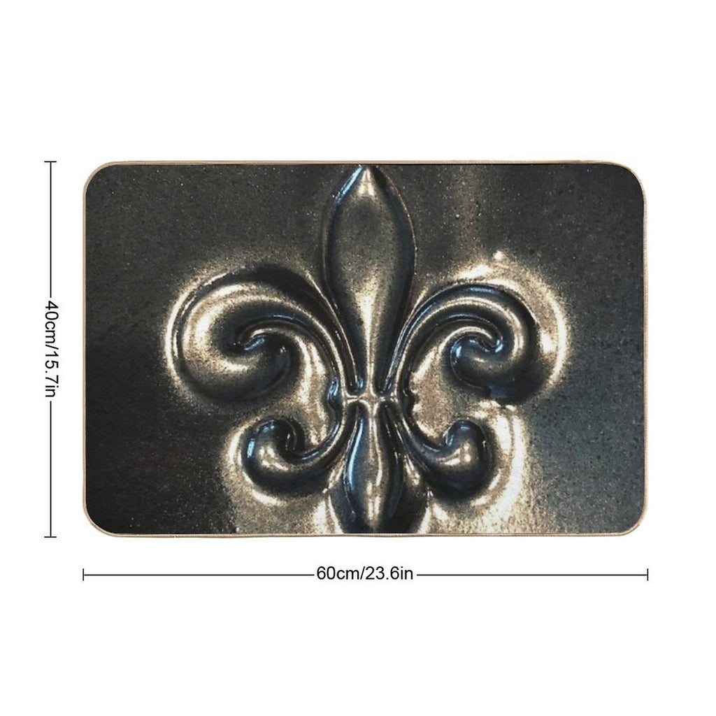 Fleur De Lis  Dirt-Trapping Bath Mat