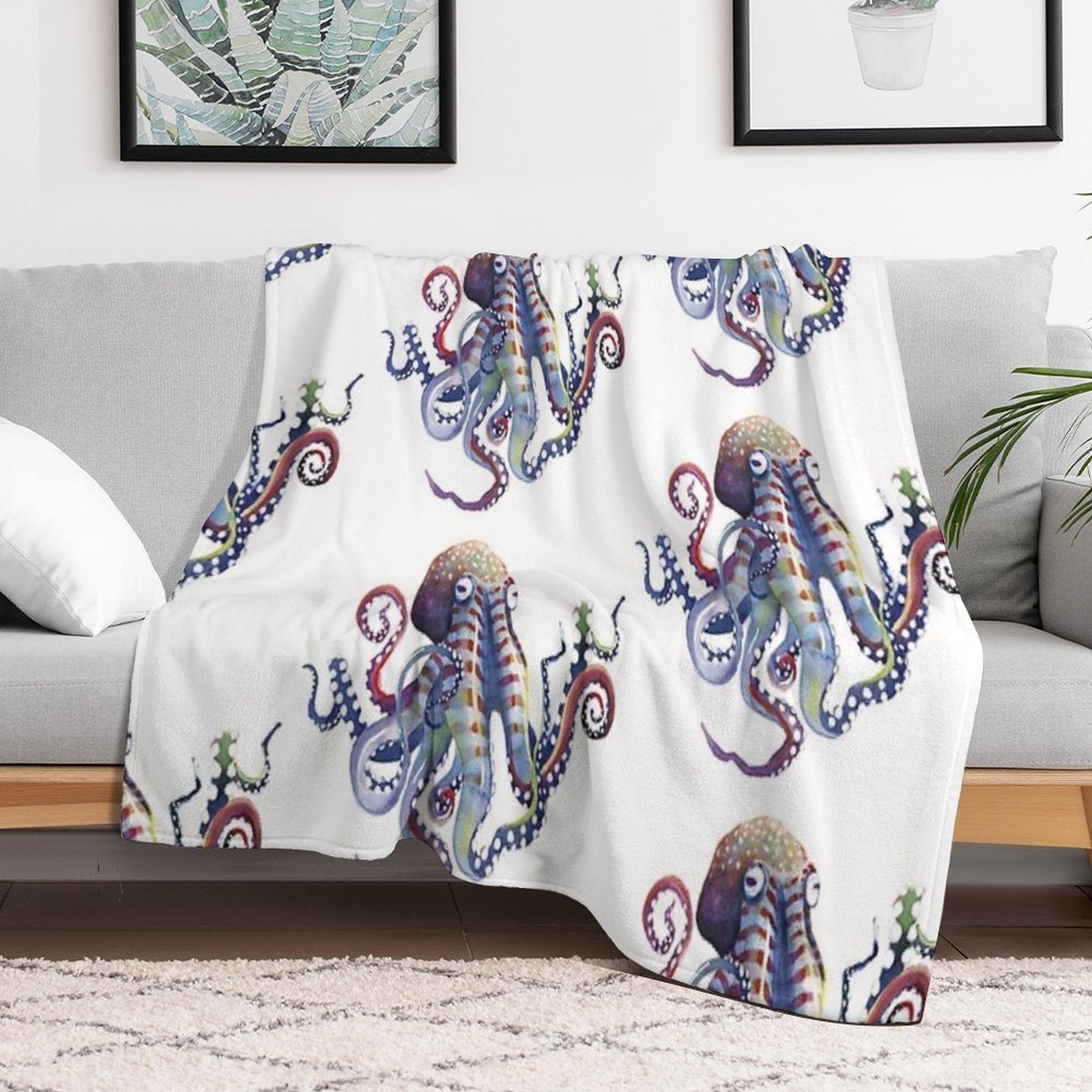Octopus Anti-pilling Throw Blanket