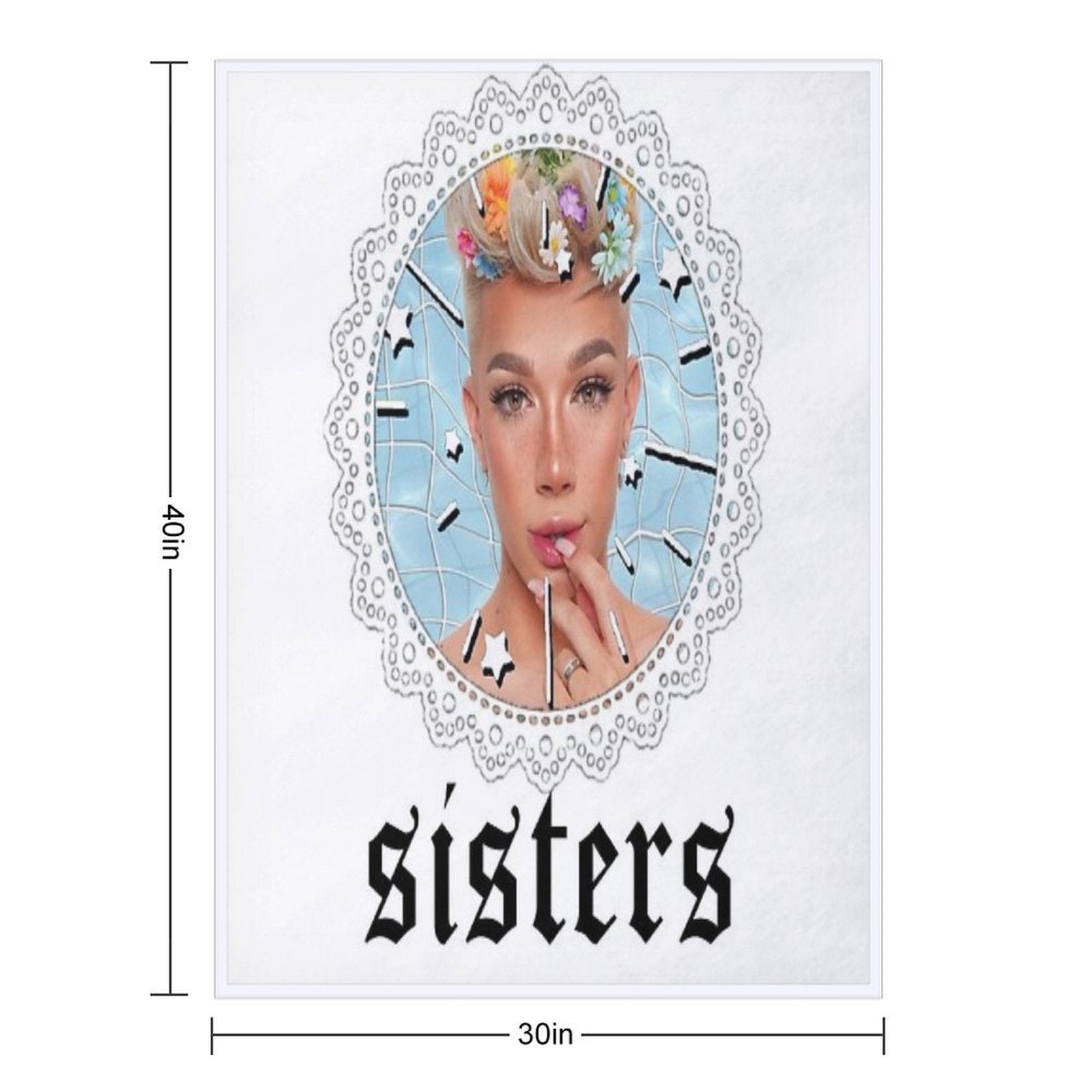 James Charles Sisters Easy Care Throw Blanket