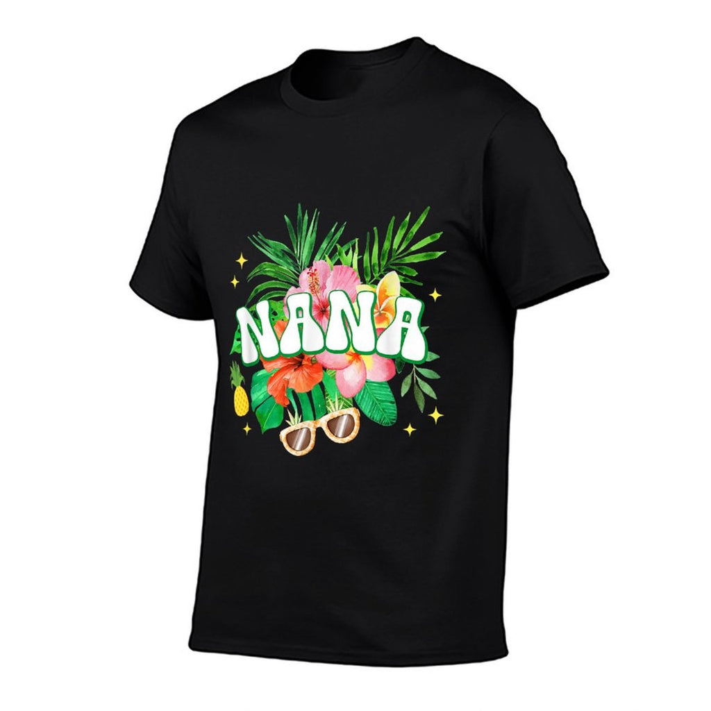 Nana Hawaii Birthday Party Family Aloha Hawaiian Floral  Soft T-Shirt
