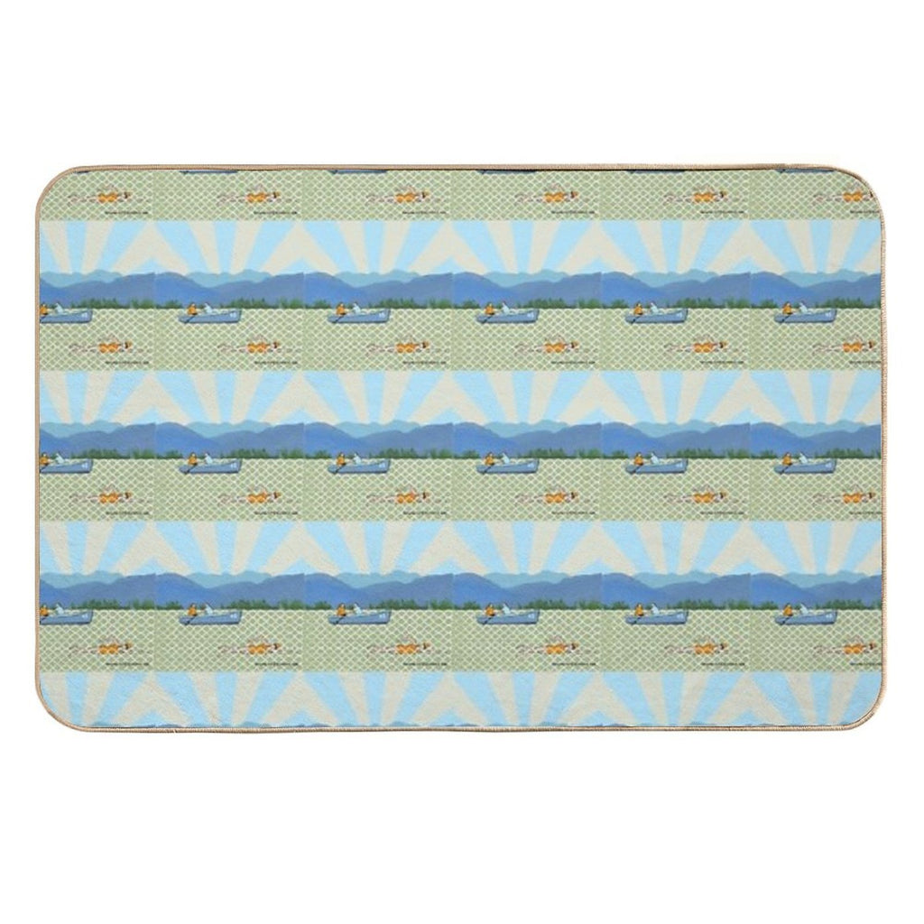 MYSWIM Fresh Water Lake Swimming (female Swimmer)  Long-Lasting Bath Mat