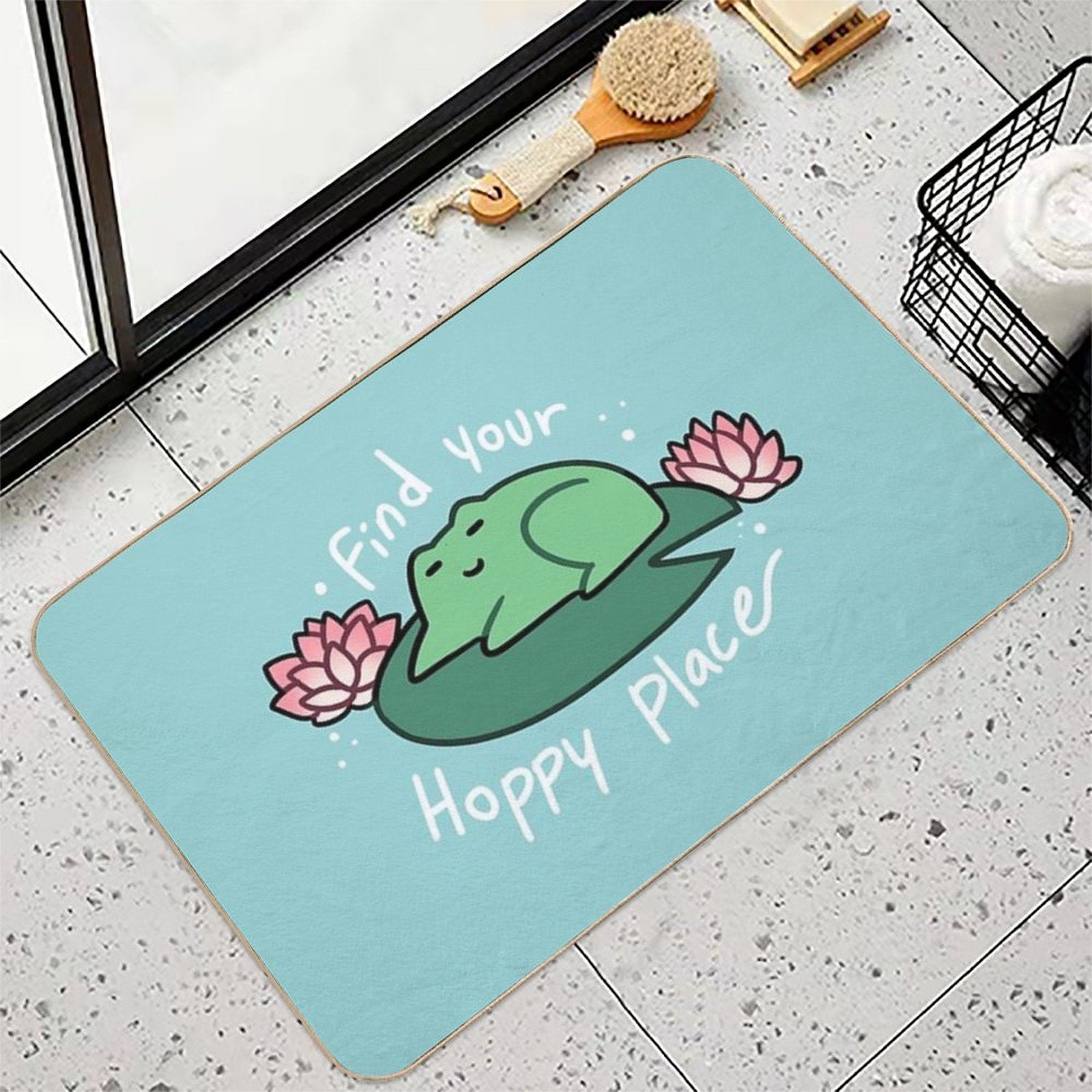 Find Your Hoppy Place  Versatile Bath Mat