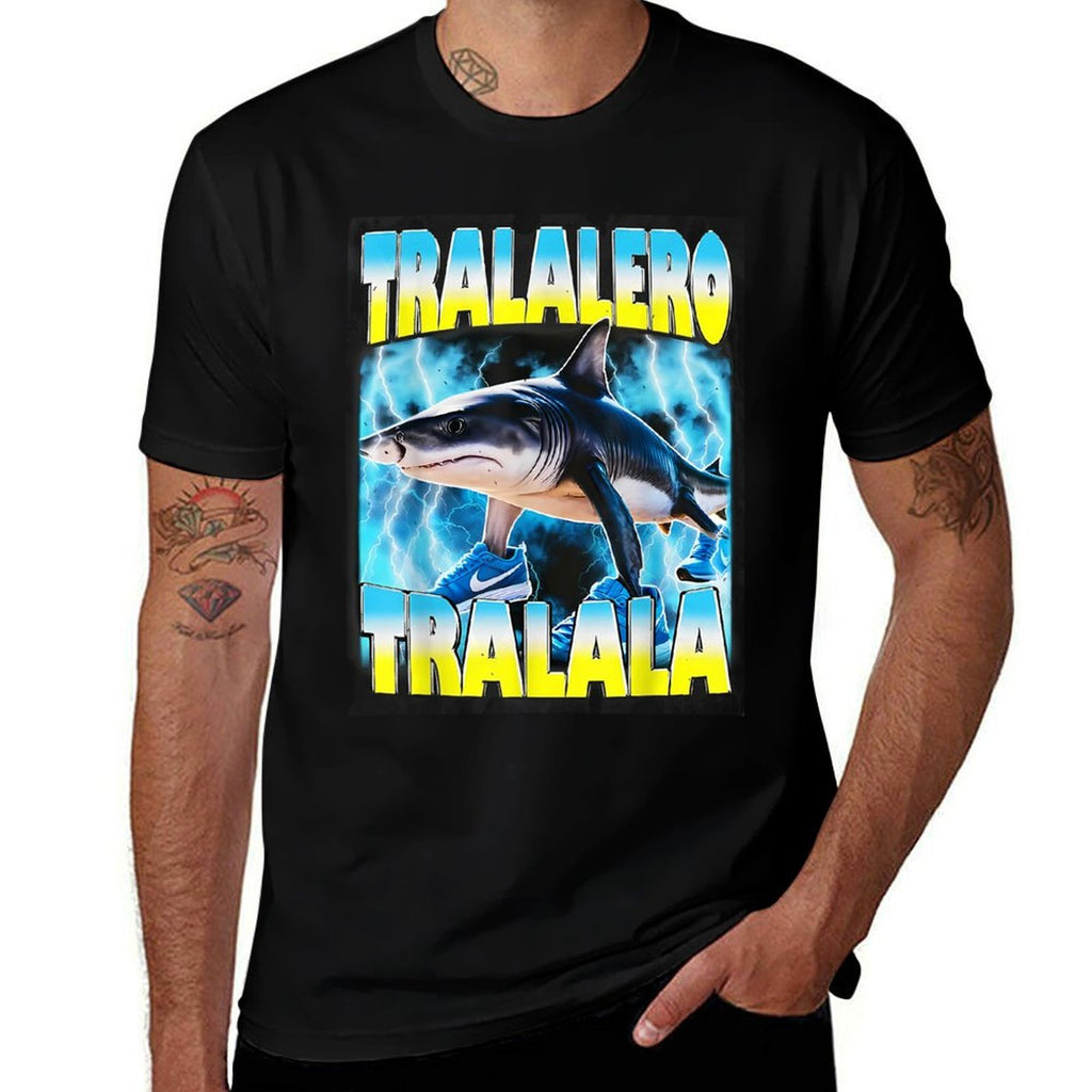 Tralalero Tralala Shark Meme Italian Brainrot Women Men Kids  Wrinkle-resistant T-Shirt