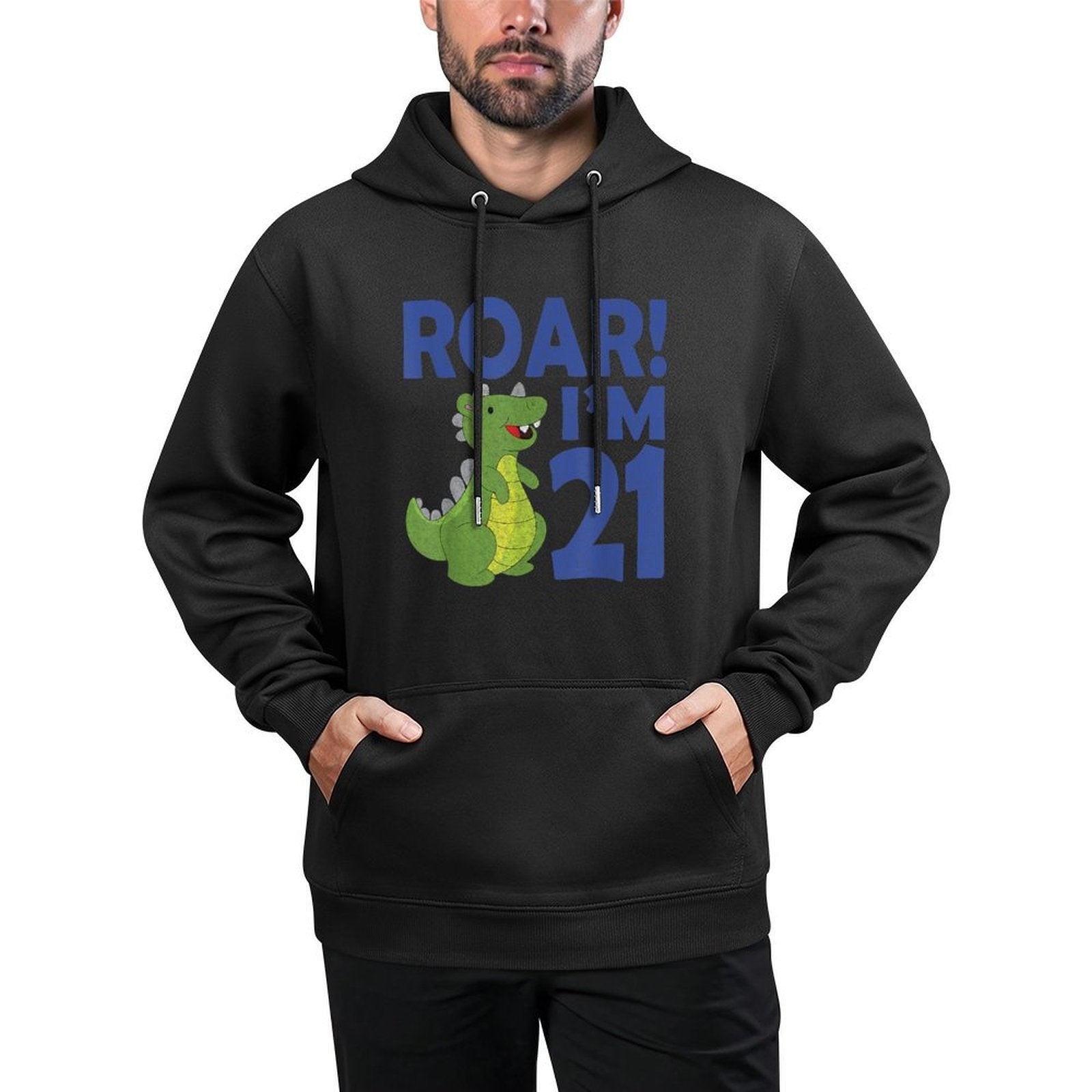 Funny Distressed 21st Birthday Gag Gift for Adult Shape Retention Hoodie