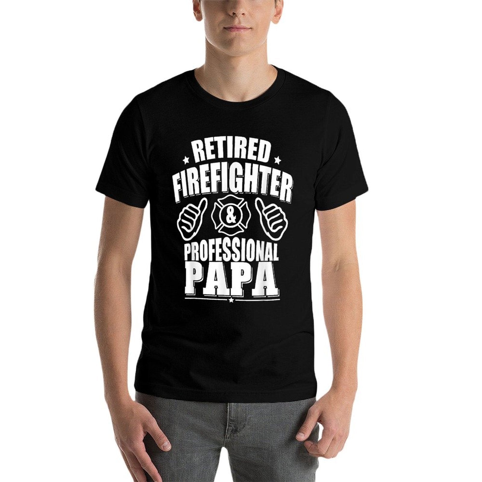 Retired Firefighter & Papa Retirement Gift  Breathable T-Shirt