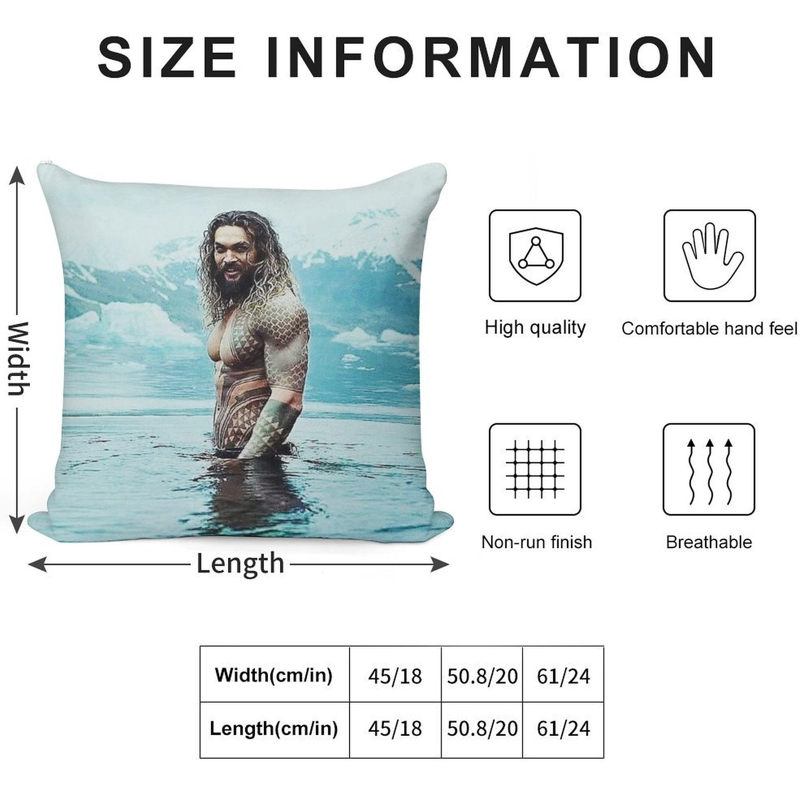 Jason Momoa Soft Warmth Comfort Throw Pillow