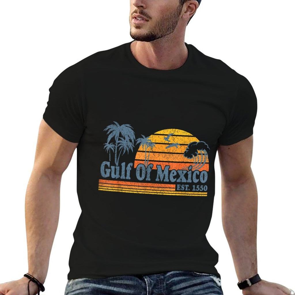 Gulf of Mexico Forever Retro Vintage Beach Mens Womens  Affordable Price T-Shirt