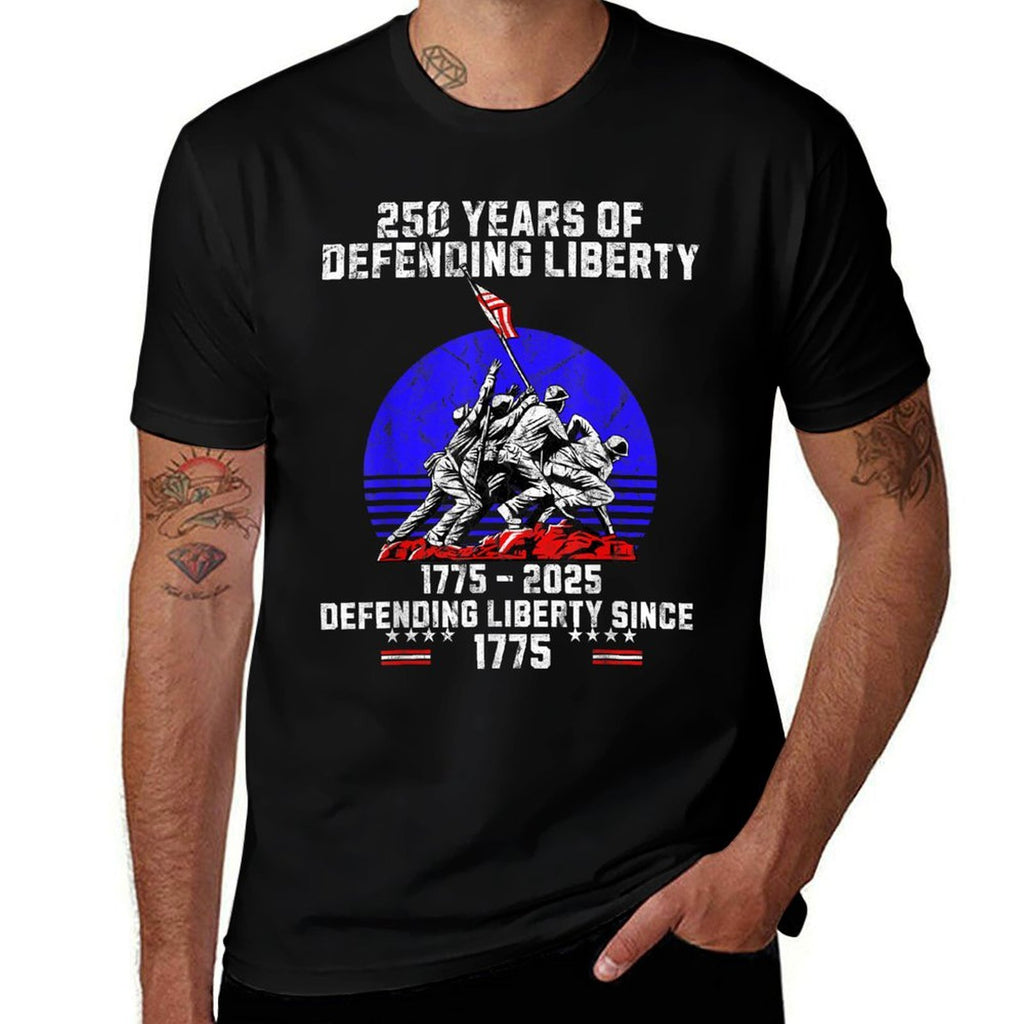 Patriotic USA Army Us Military Parade 250th Anniversary 2025  Summer-ready Fabric T-Shirt