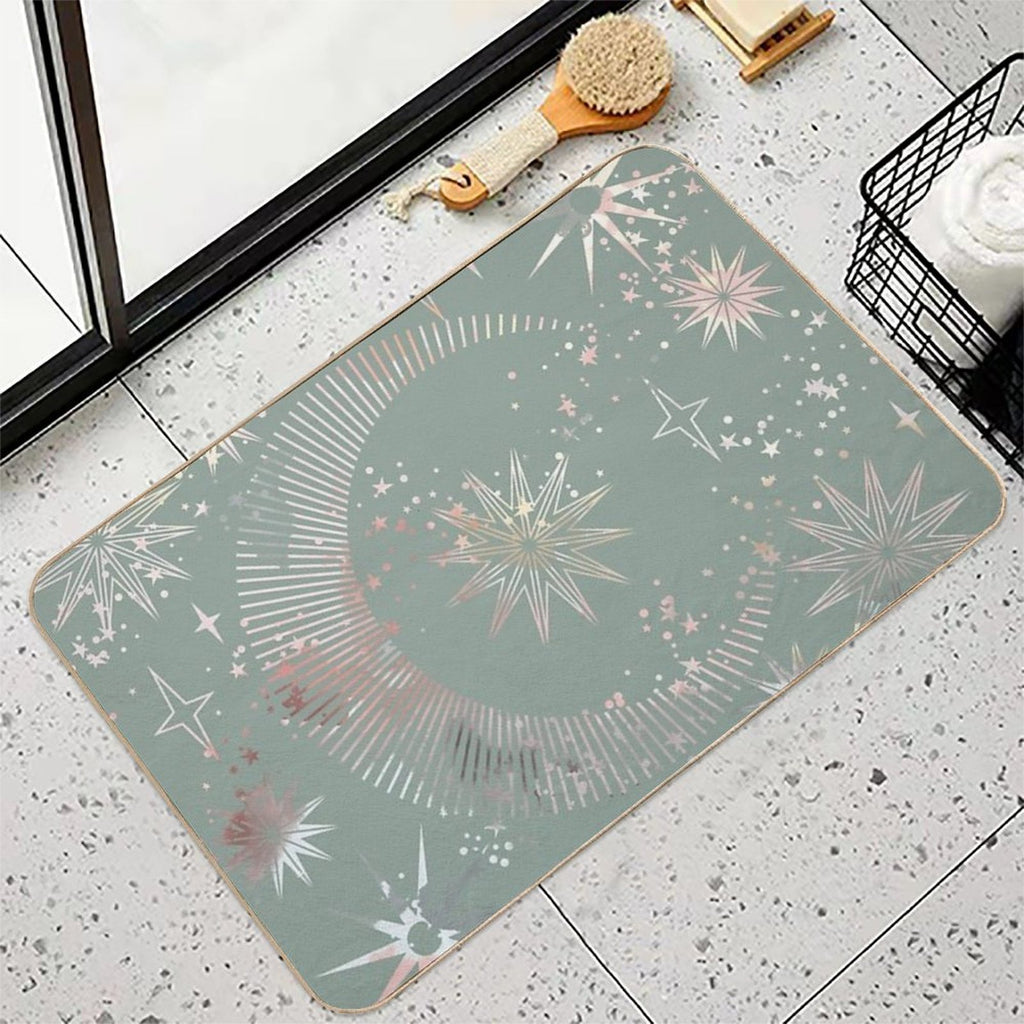Mystic Green Moon  High-Traffic Bath Mat