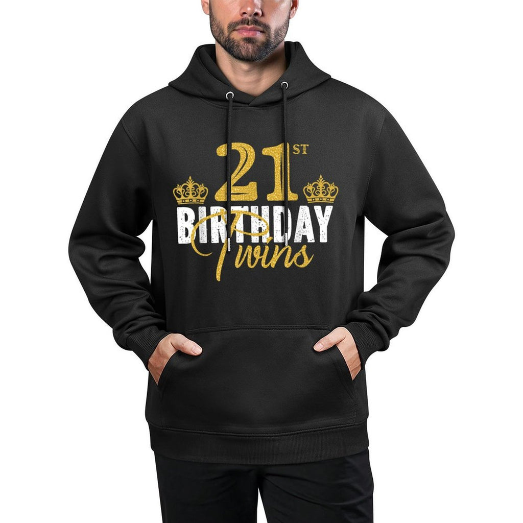 21st Birthday Twins 21 Years Old Twin Brother And Sister Relaxed Fit Hoodie