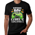 Level 5 Unlocked Video Game 5th Birthday Gamer Gift Boys  Rolled Sleeves T-Shirt