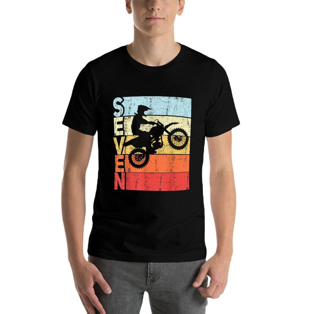 Motocross 7th Birthday Party MX Dirt Bike Birthday  Lightweight T-Shirt