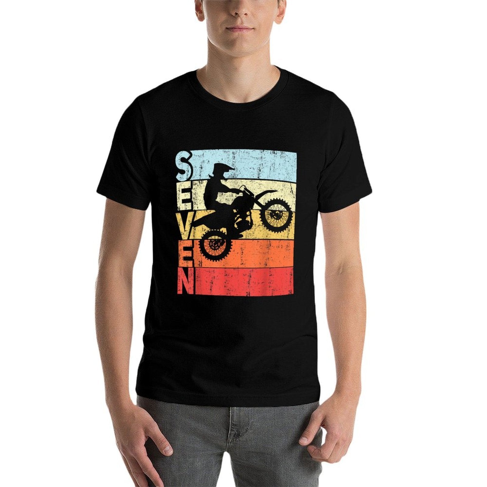 Motocross 7th Birthday Party MX Dirt Bike Birthday  Lightweight T-Shirt