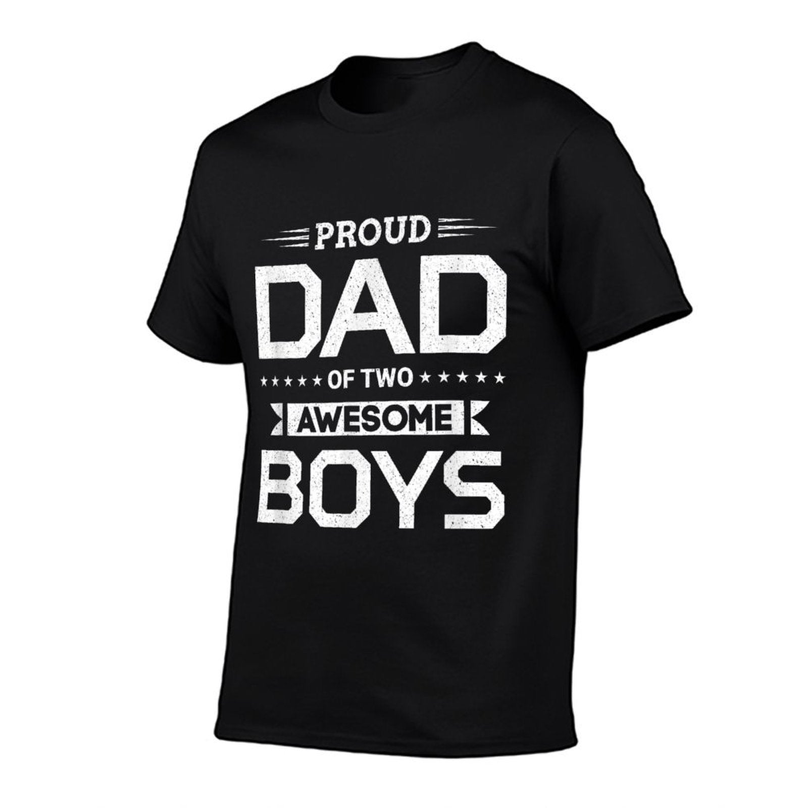 Proud Dad Of Two Awesome Boys Father Sons  Heathered Texture T-Shirt
