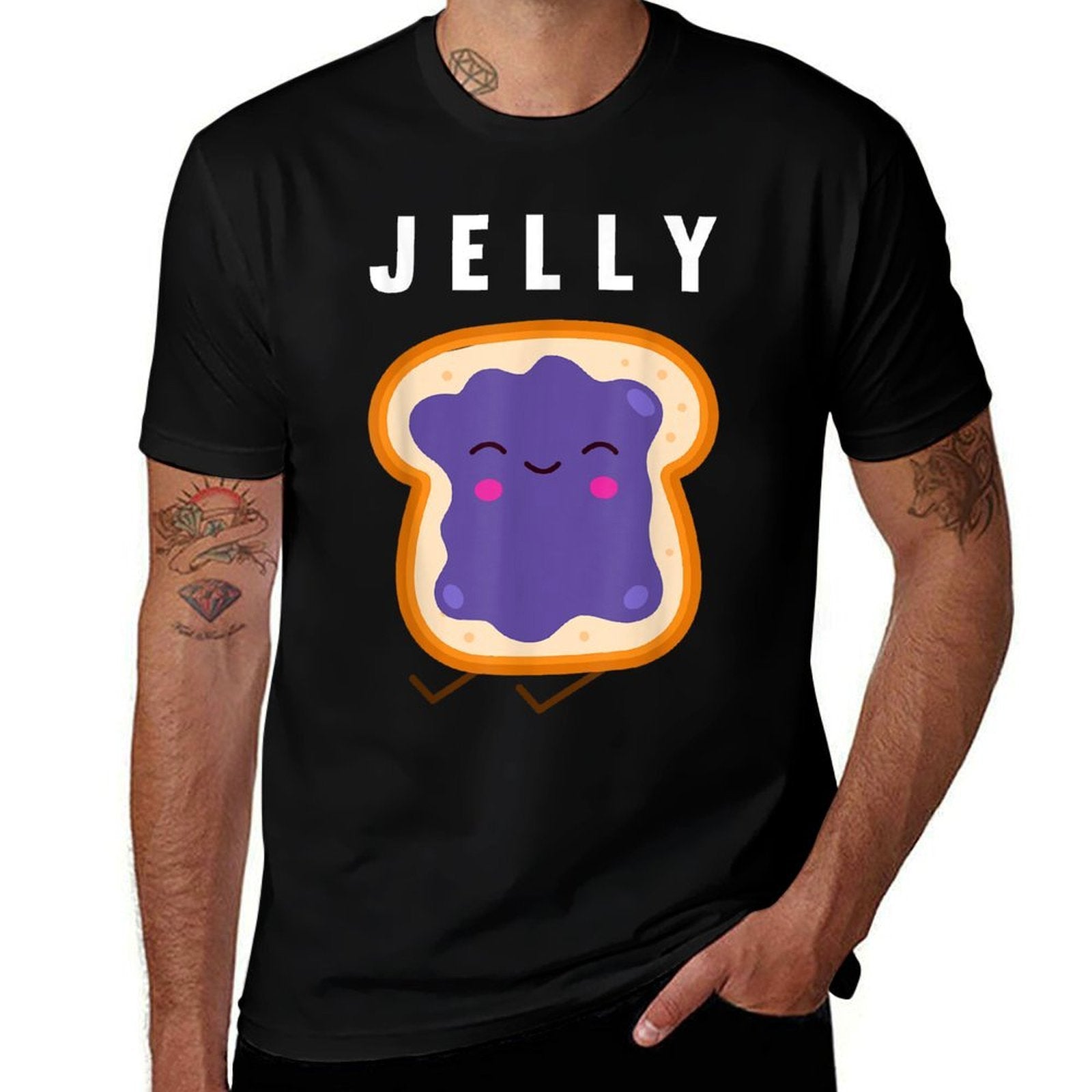 Peanut Butter And Jelly Best Friend Matching  Summer-ready Fabric T-Shirt