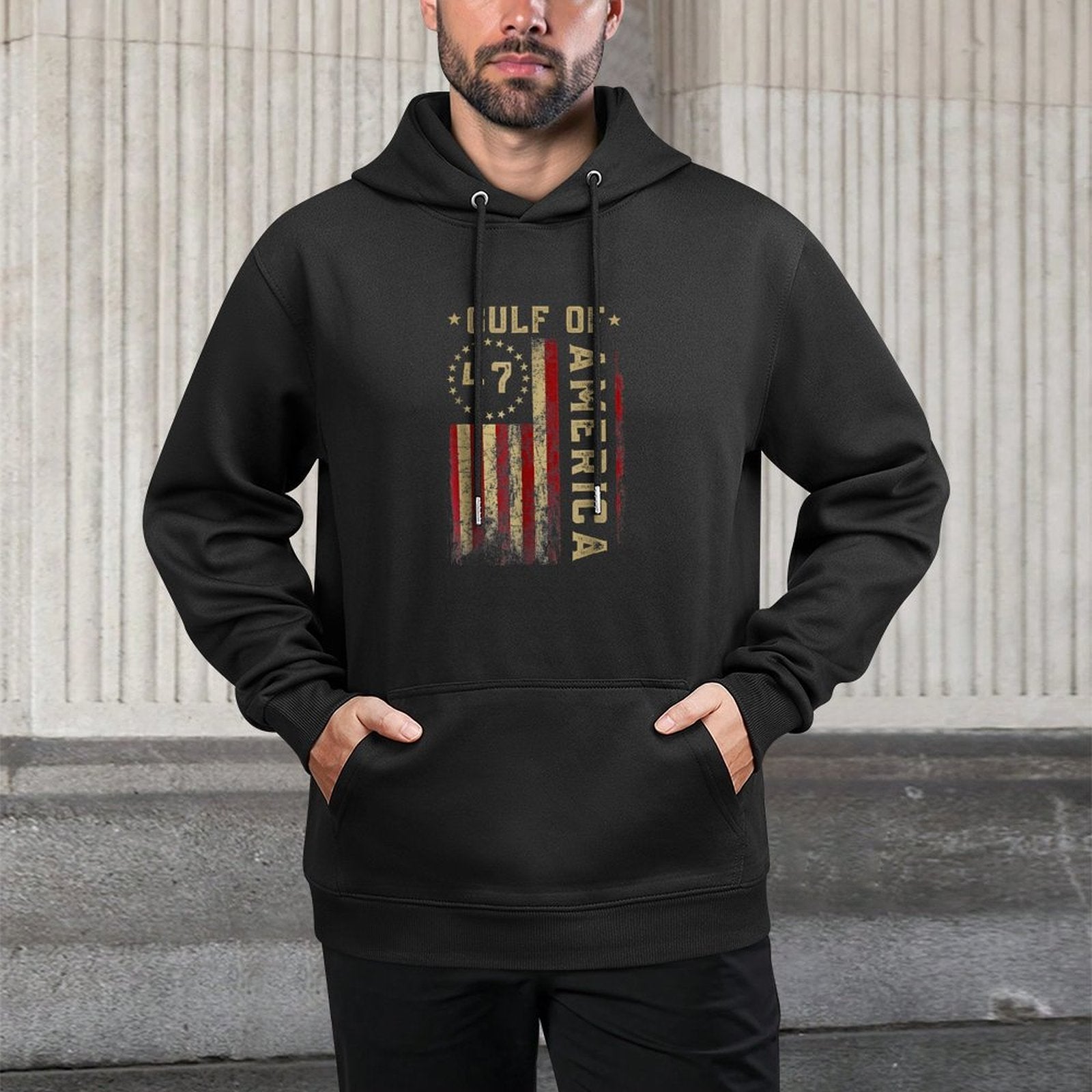 Gulf Of US America Flag Casual Wear Hoodie