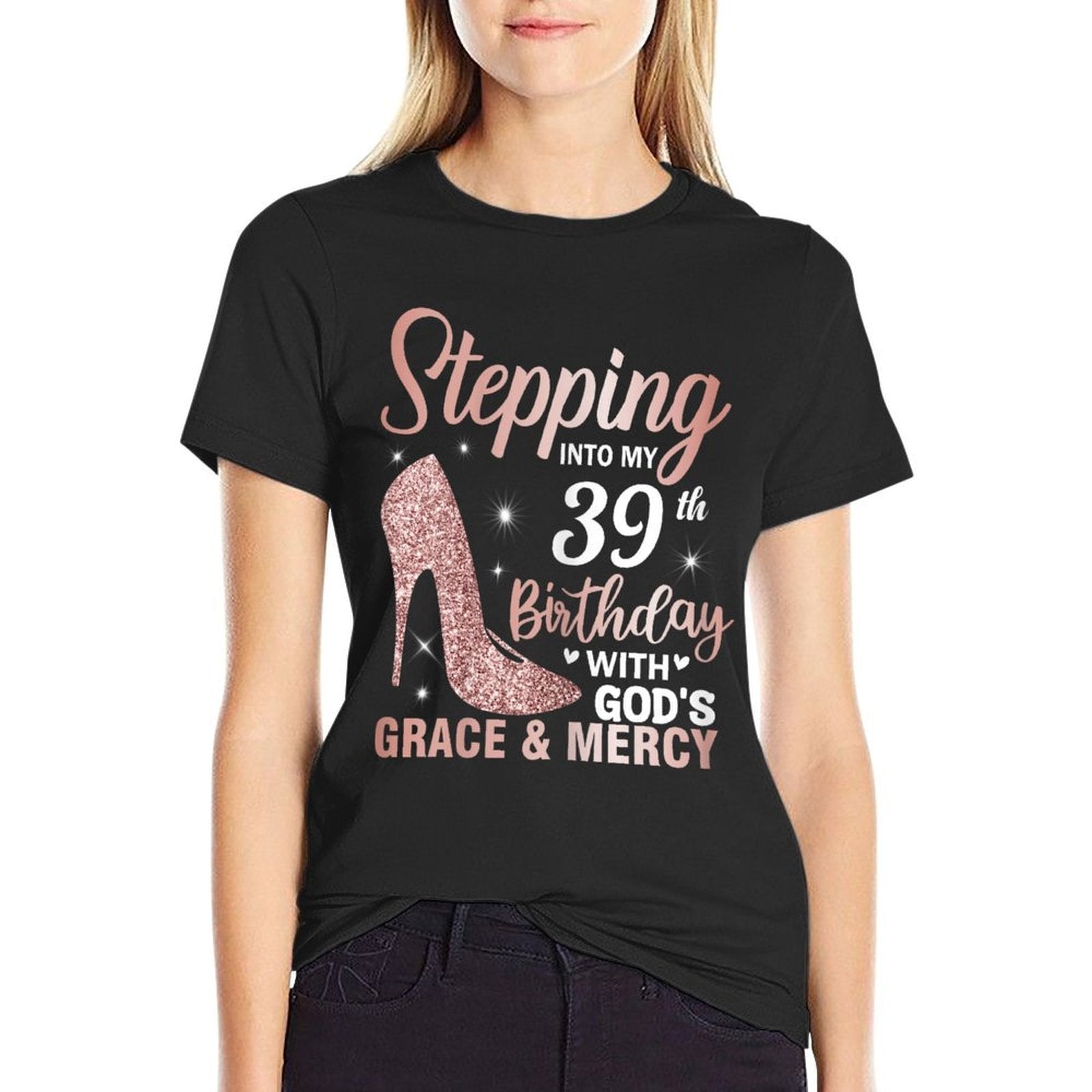 Stepping Into My 39th Birthday Women 39 Year Old Bday  Vintage-inspired T-Shirt
