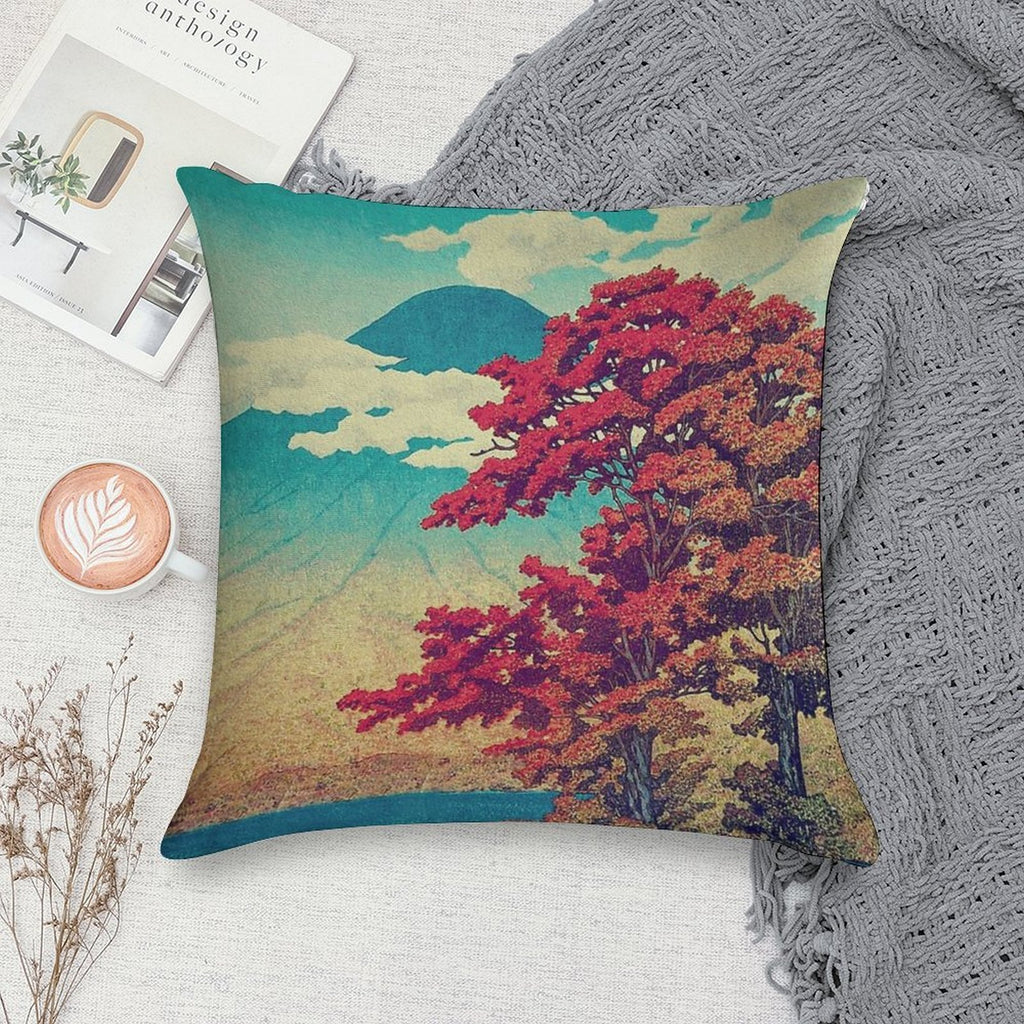 The New Year in Hisseii - Nature Landscape Soft Anti-Pilling Throw Pillow