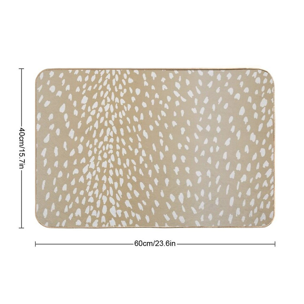 Light Antelope Fawn Print  Absorbent Bath Mat
