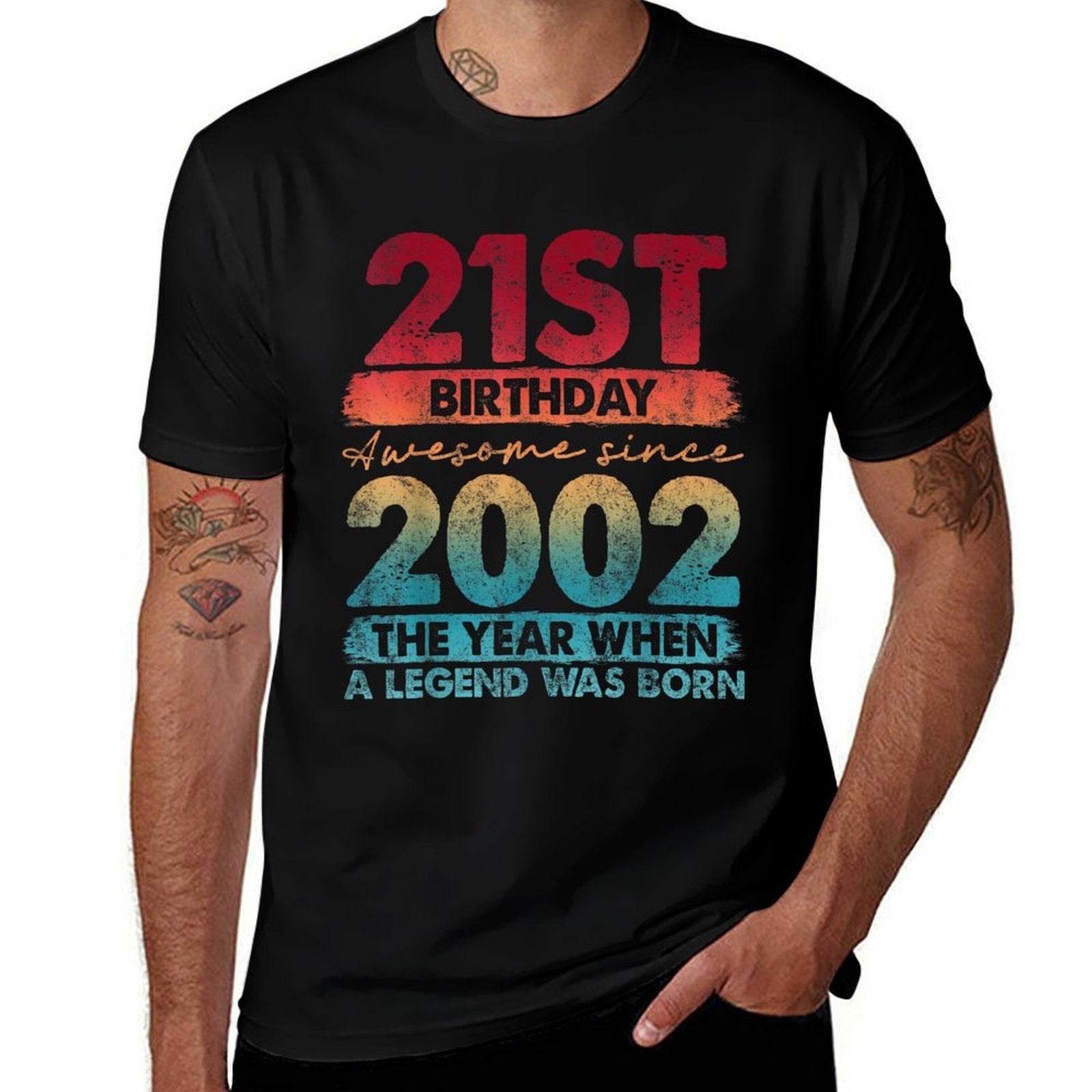 Vintage 2002 21 Year Old Gifts Limited Edition 21st Birthday  Cotton T-Shirt