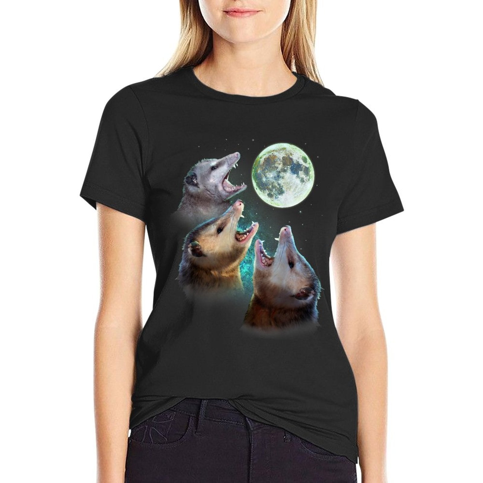 Three Opposum Moon With 3 Possums And Dead Moon Costume  Tagless Design T-Shirt
