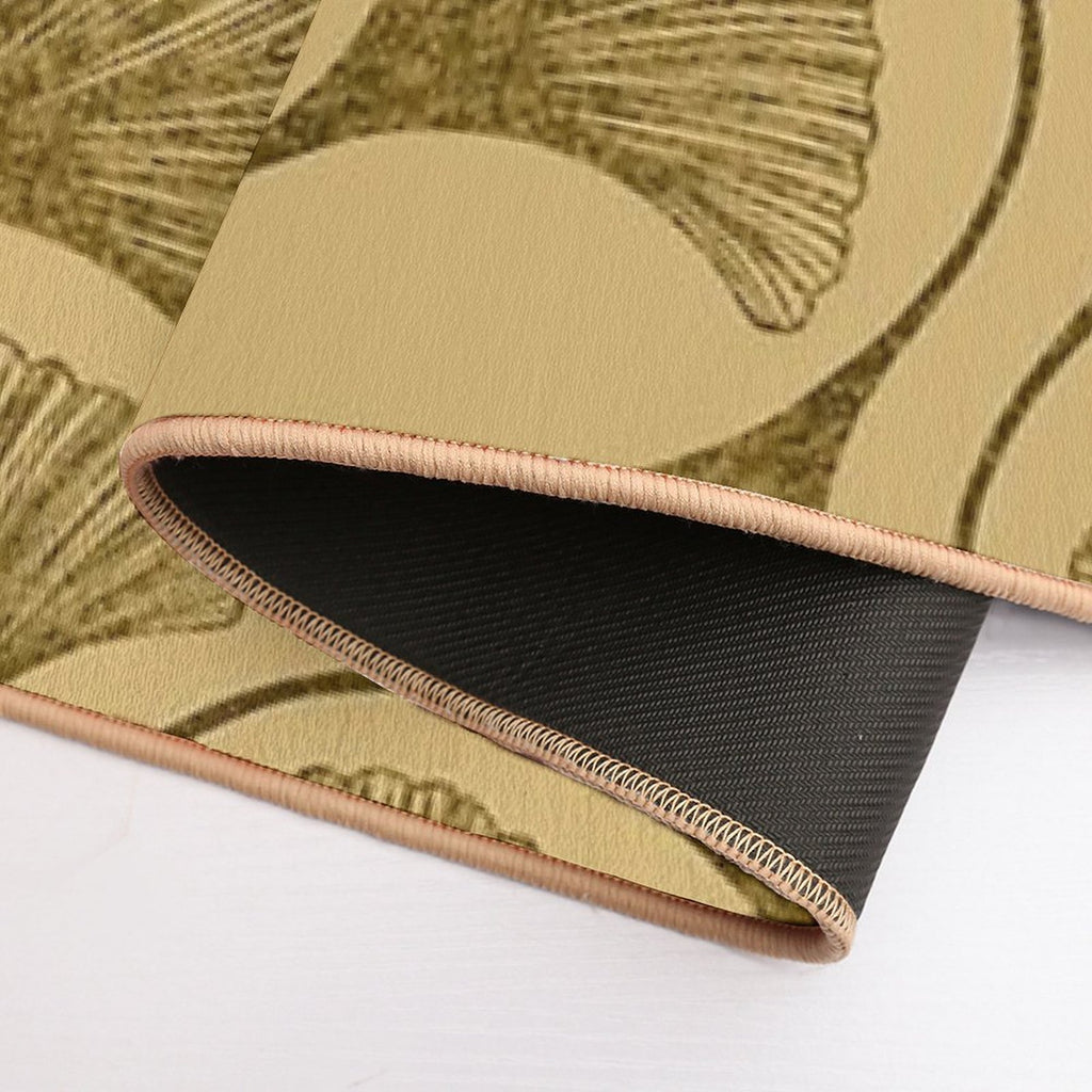 Golden Ginko Leaves  Dirt-Trapping Bath Mat