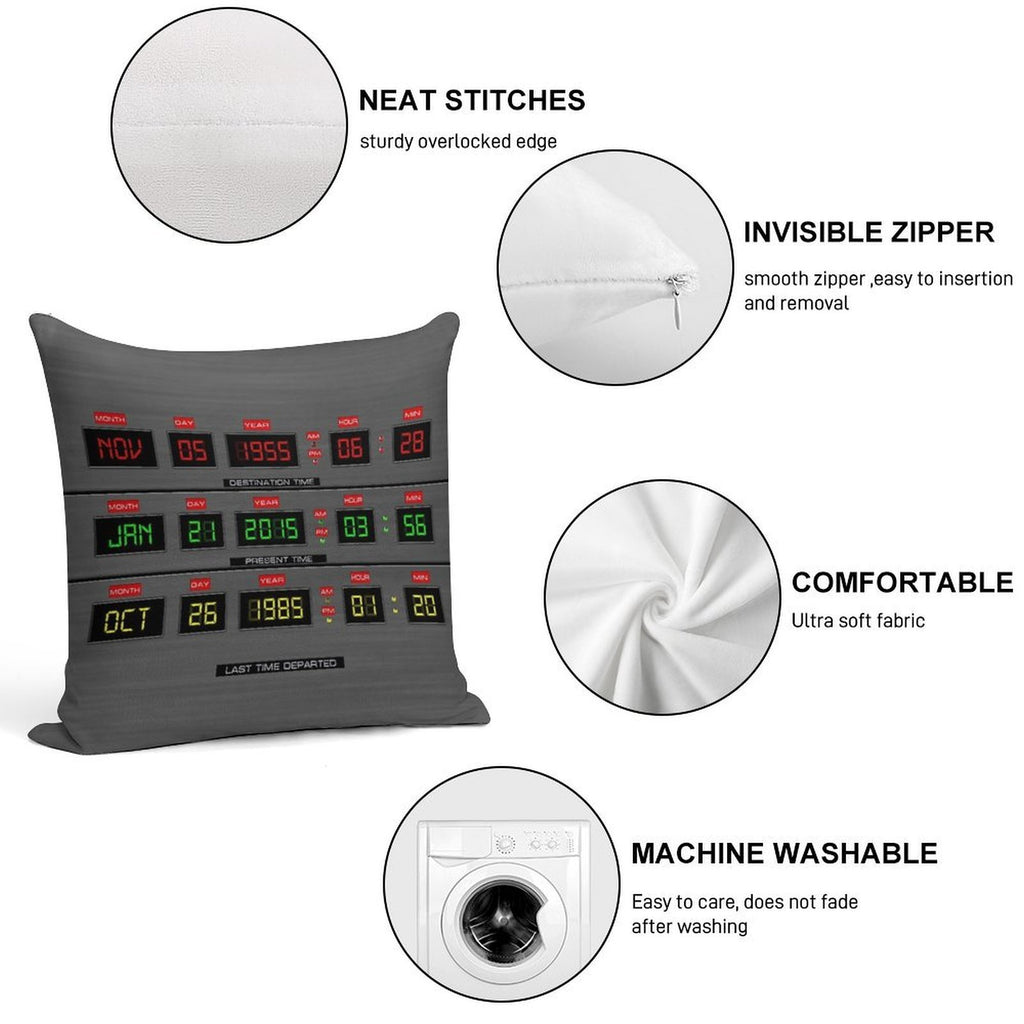 Back To The Future Soft Skin-Friendly Throw Pillow