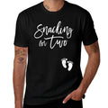 Snacking For Two Cute Pregnancy Announcement Mom To Be  Polyester Blend T-Shirt