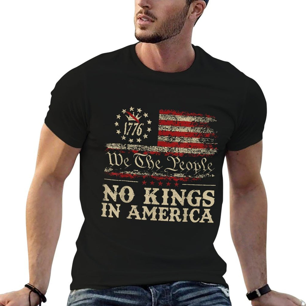 No Kings In America We The People Political Men Women  Wrinkle-resistant T-Shirt