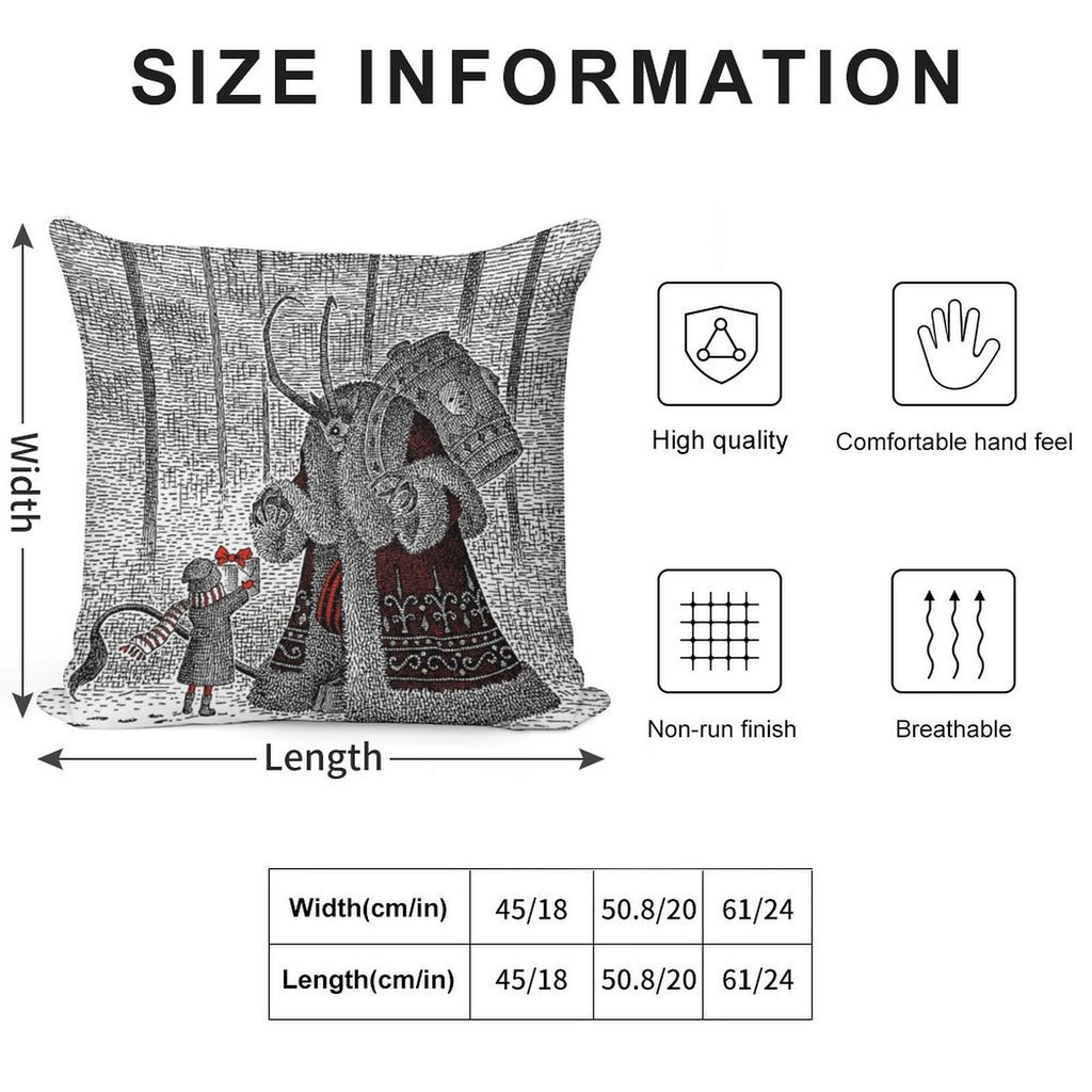 A Gift For Krampus Soft High-Density Material Throw Pillow