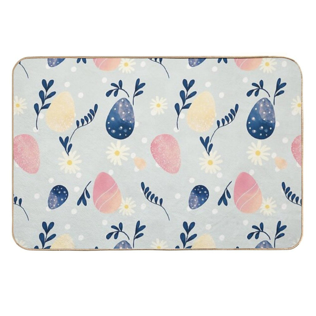 Easter Eggs And Flowers  Odorless Bath Mat