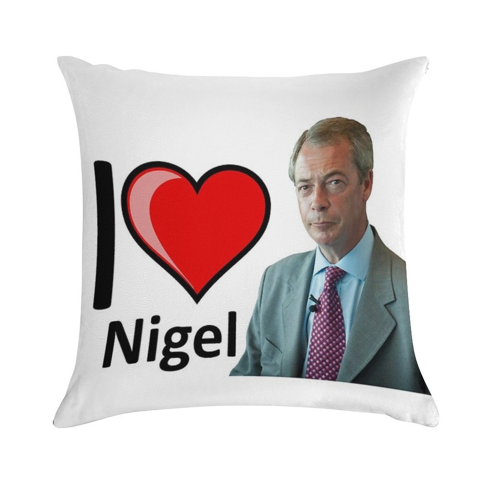 Fantastic I Love Nigel Farage Design Soft Luxury Feel Throw Pillow