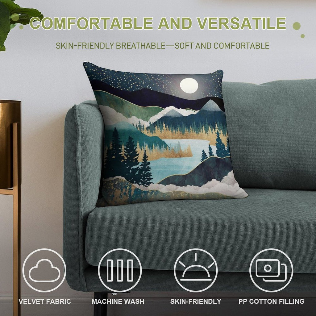 Star Lake Soft Fade-Resistant Throw Pillow