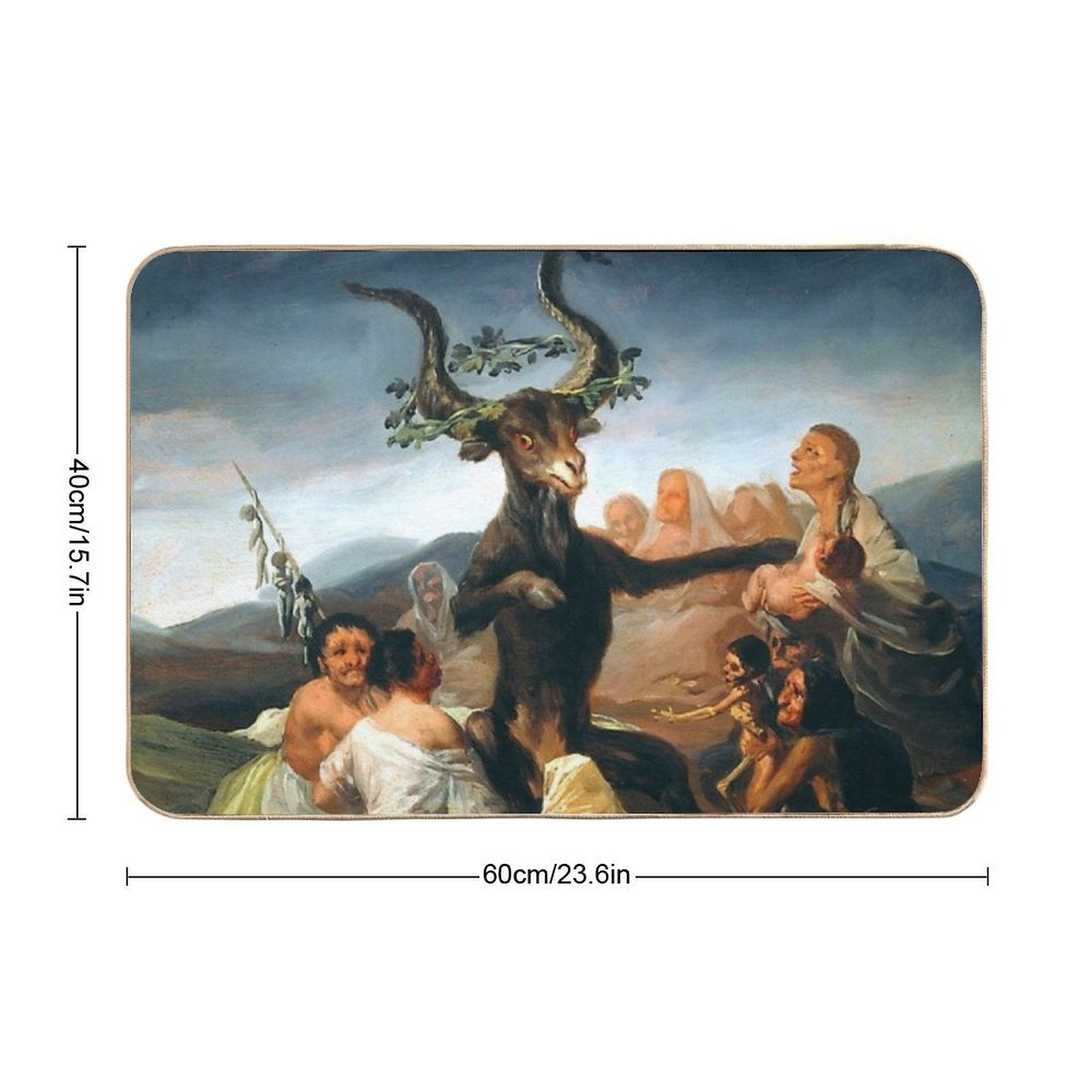 Francisco Goya The Sabbath of Witches  Easy Maintenance Bath Mat