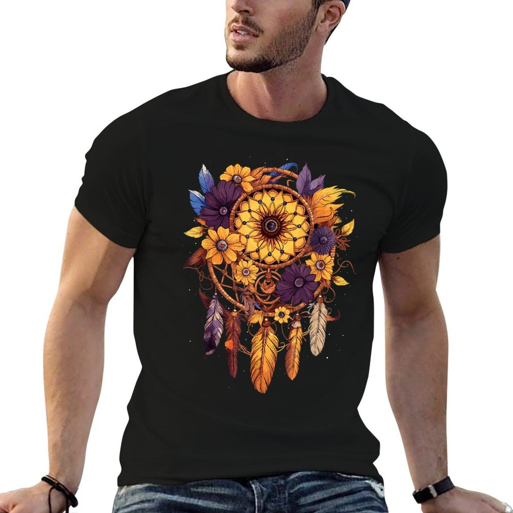 Mandala Sunflower Dream Catcher  Vintage-inspired T-Shirt