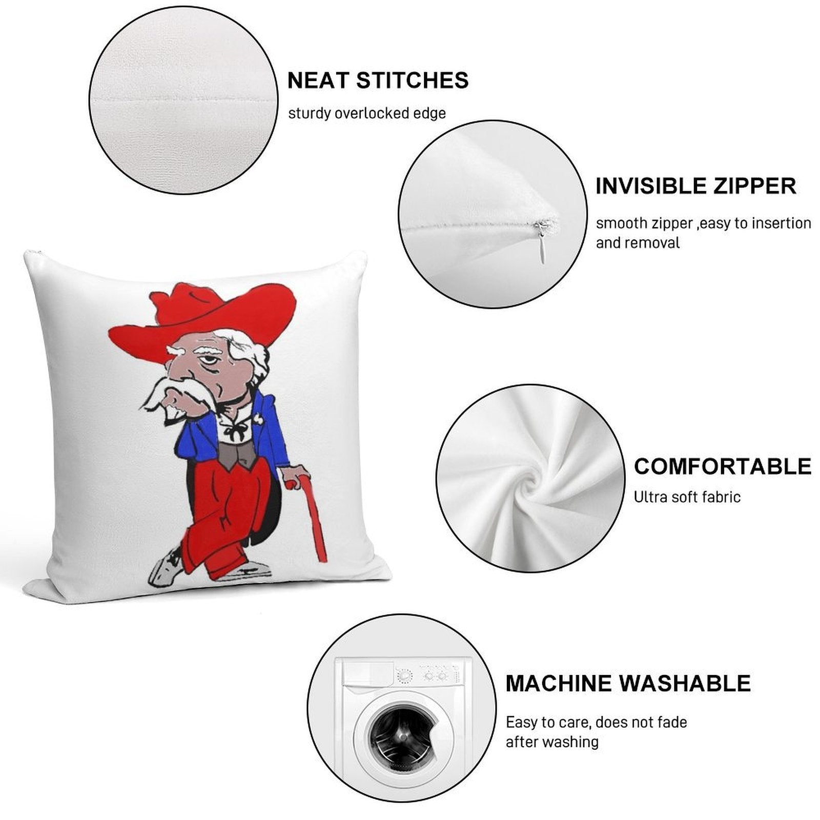 Col. Reb Soft Shrink-Resistant Throw Pillow
