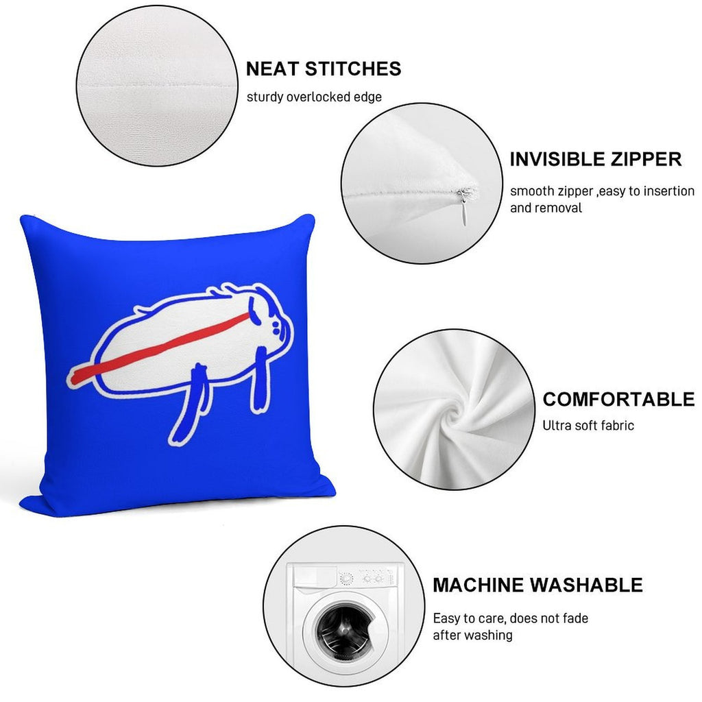 Josh Allen Drawing Soft Durable Construction Throw Pillow