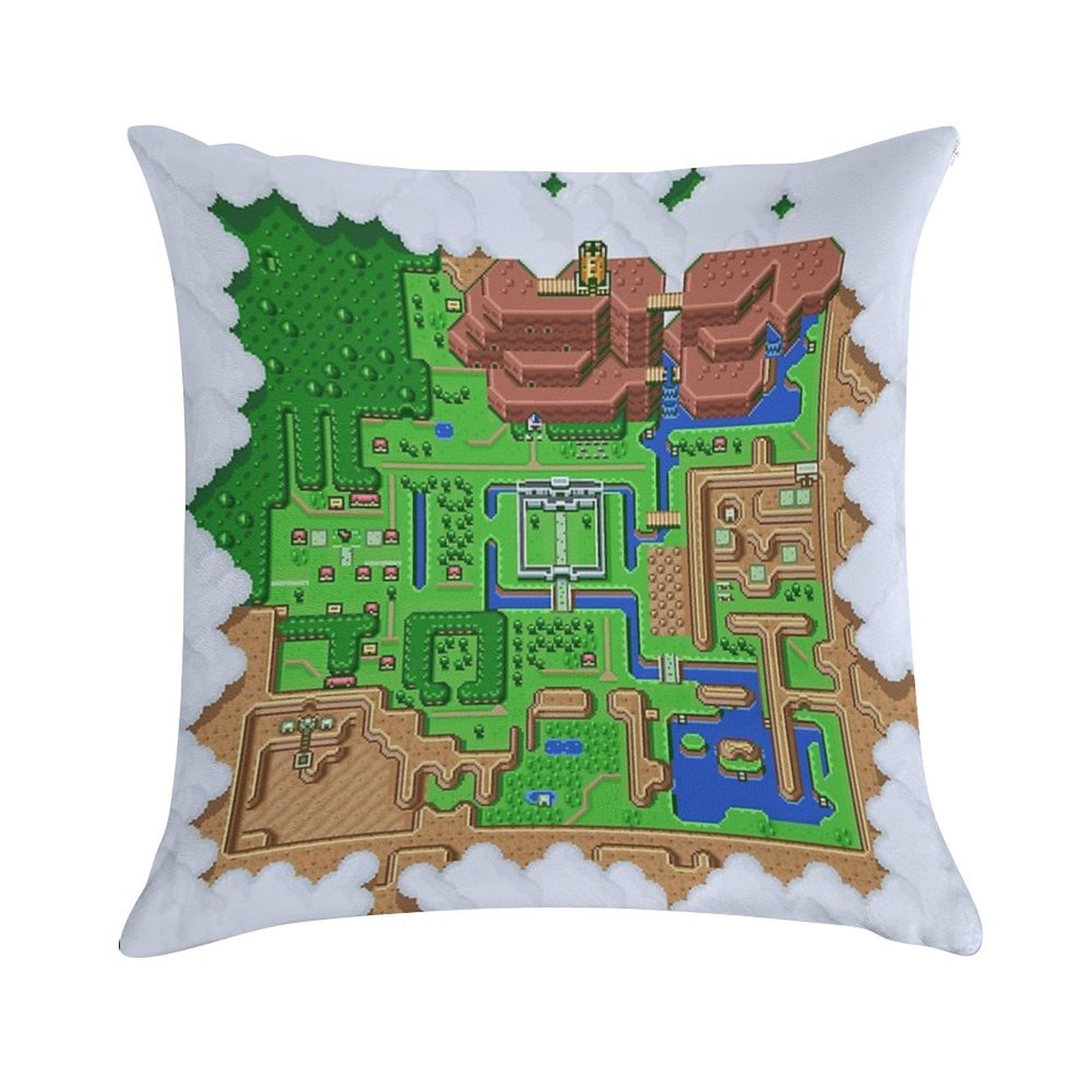 LttP World Map Soft High-Density Material Throw Pillow
