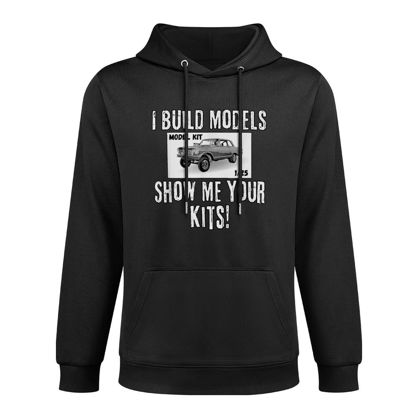 I Build Model Kits, 125 Scale Hobby, Cars, Trucks, Dragster Breathable Fabric Hoodie