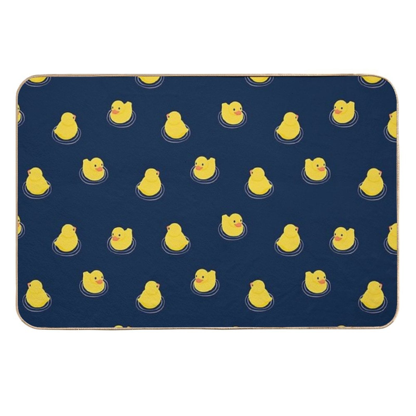Rubber Ducks - Navy Blue  Easy To Clean Bath Mat